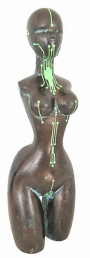 Oeuvre de l'artiste sculpteur JC Cronel intitulée "Bronze 2.0" de la série Vénus, en plâtre synthétique.