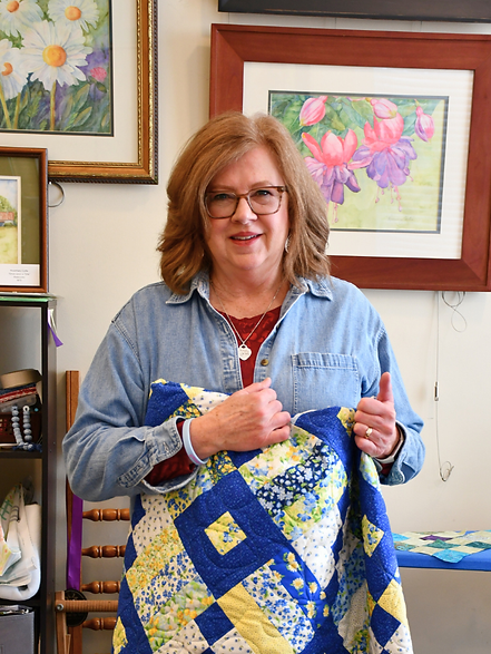 Rosemary Curtis, textile and watercolor artist at the Rowan County Arts Center