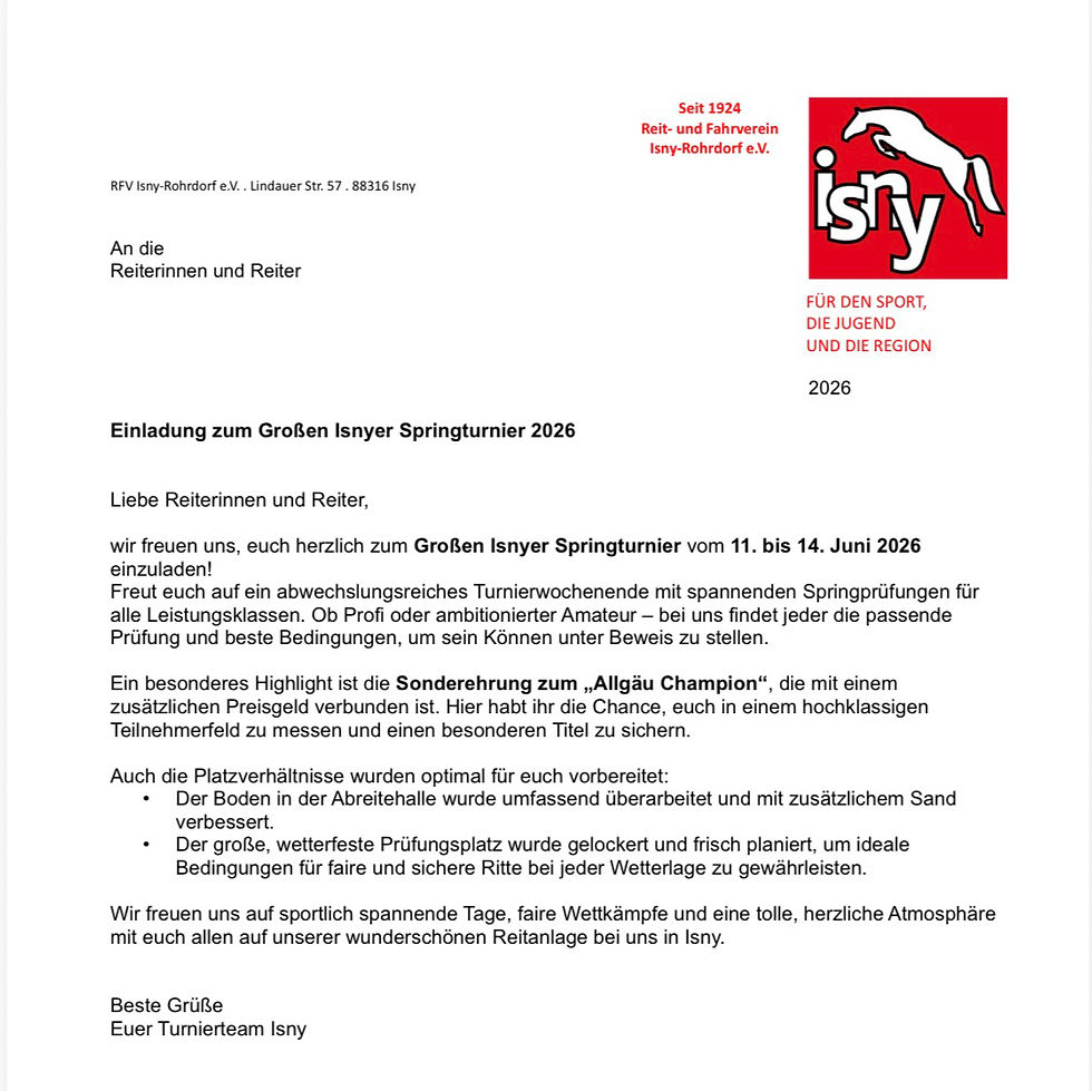 Großes Isnyer Springturnier
