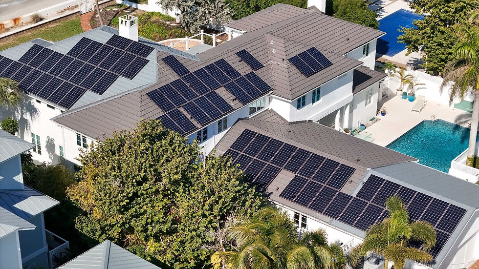 Solar panels in Photo example of zoom lens on Air 3 Drone