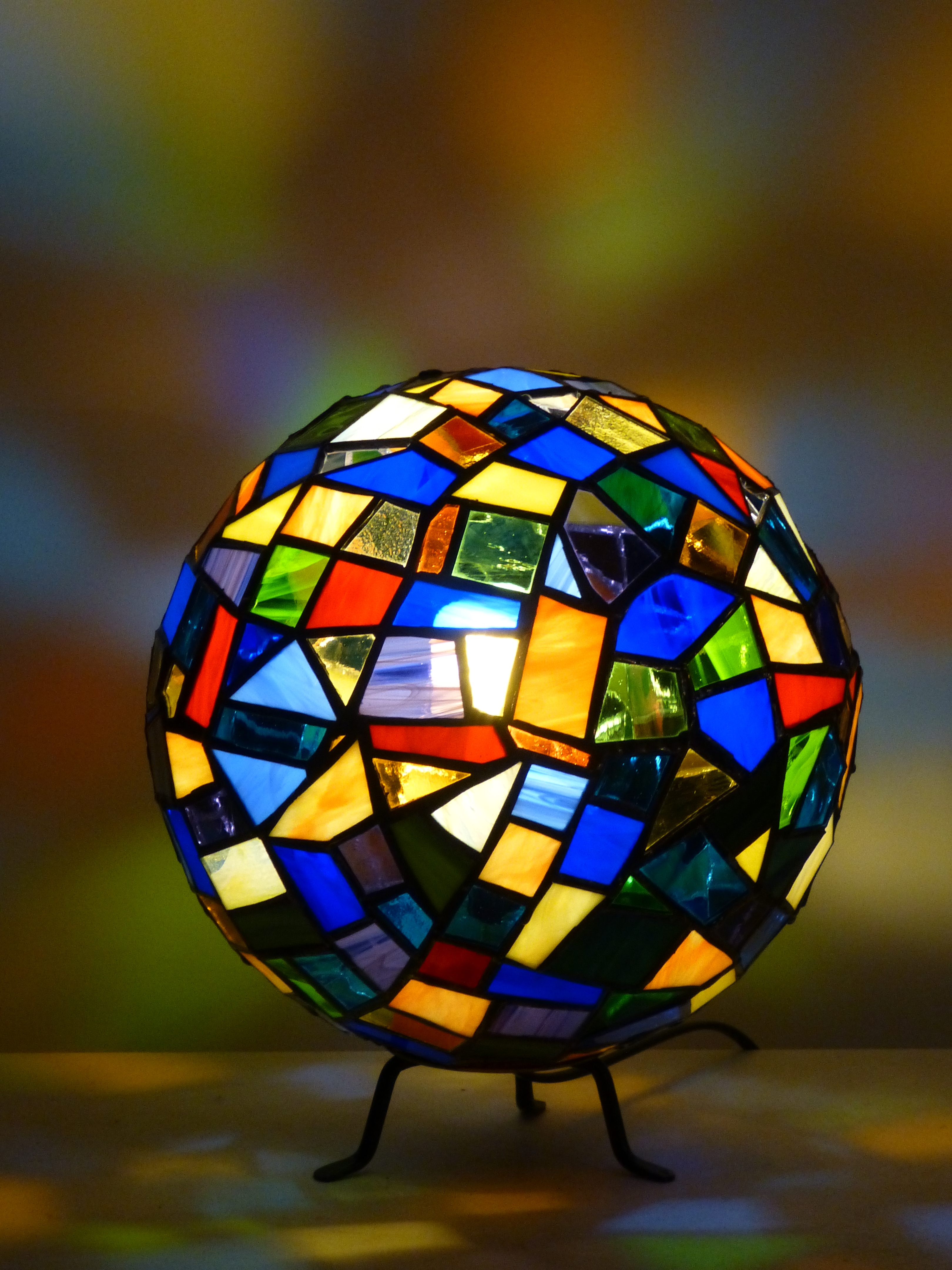 Lampe vitrail Tiffany Boule