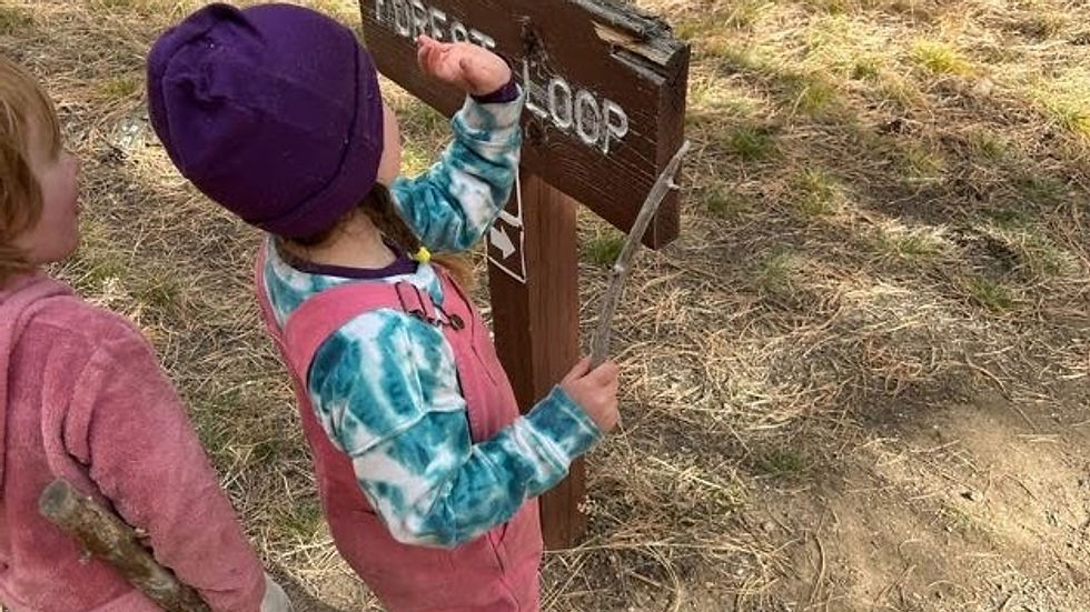 Kids at trail head