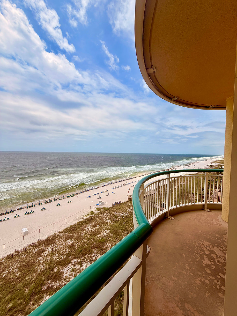 Balcony Overlooking the Gulf of Mexico in Perdido Key Florida