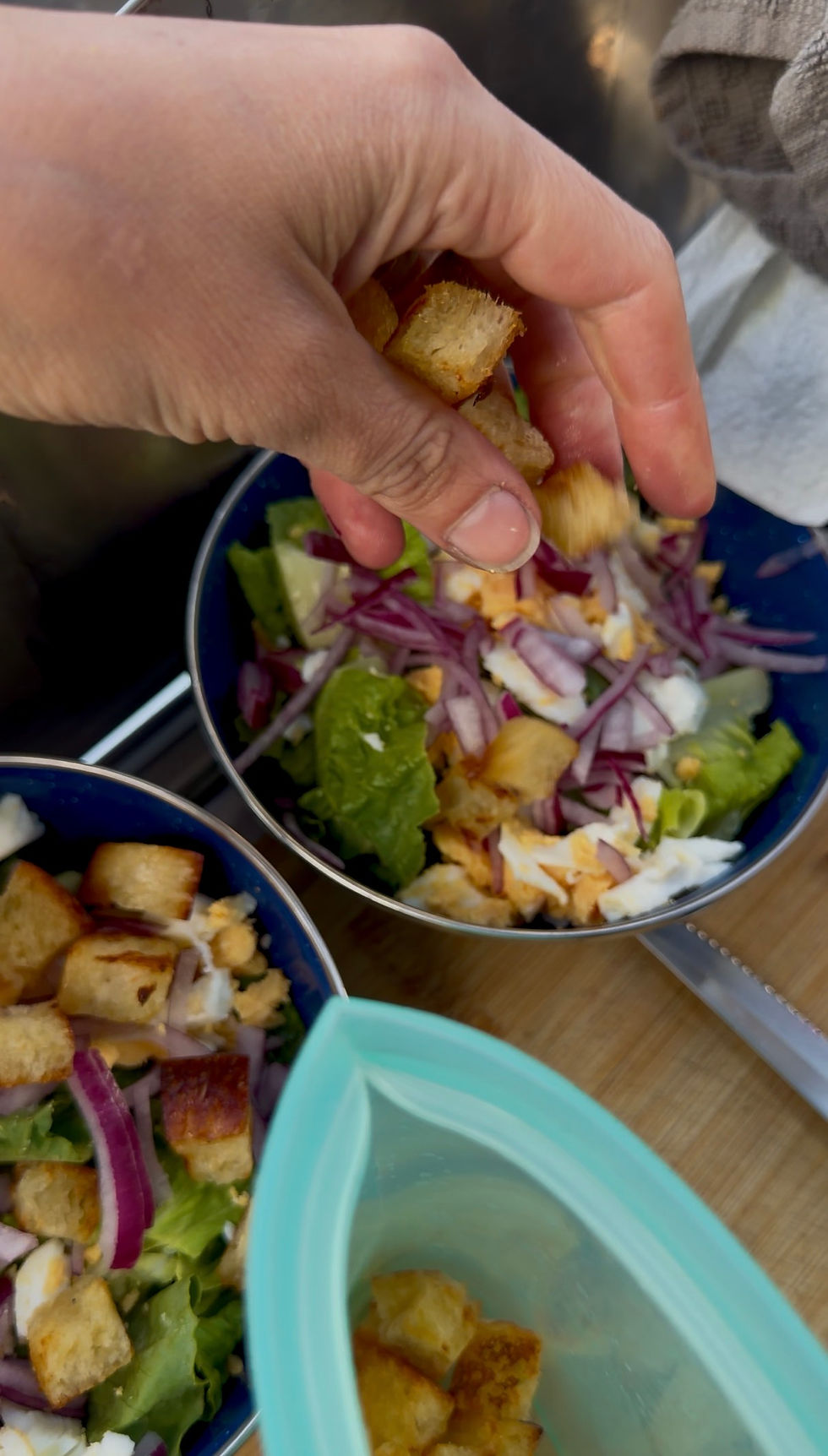 Garlic Sourdough Croutons