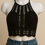 Thumbnail: black crop top for womens for party wear