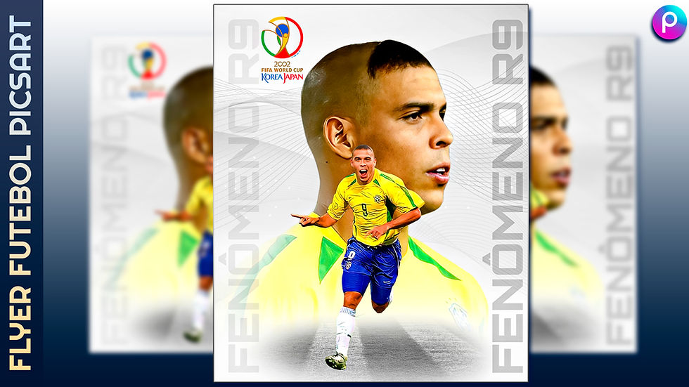 Como fazer FLYER com jogador de Futebol pelo celular app gratuito | PicsArt Tutorial - Ronaldo