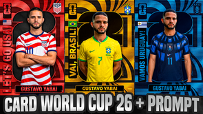 1689 - Crie Card da Copa 2026 com Sua Foto e Jersey no Gemini AI - Prompt 2026