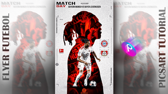 1739 - Como Fazer FLYER de Futebol no Celular | Tutorial PicsArt Football Poster | SILHUETA