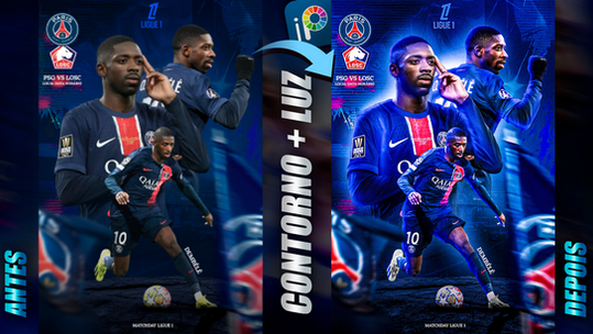 1751 - IbisPaint TUTORIAL - Como Fazer Contorno Brilhante e Efeito de Luz - Flyer Futebol