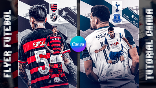1750 - Como Fazer Flyer Matchday de Futebol no Canva Gratuito - Football Poster Tutorial