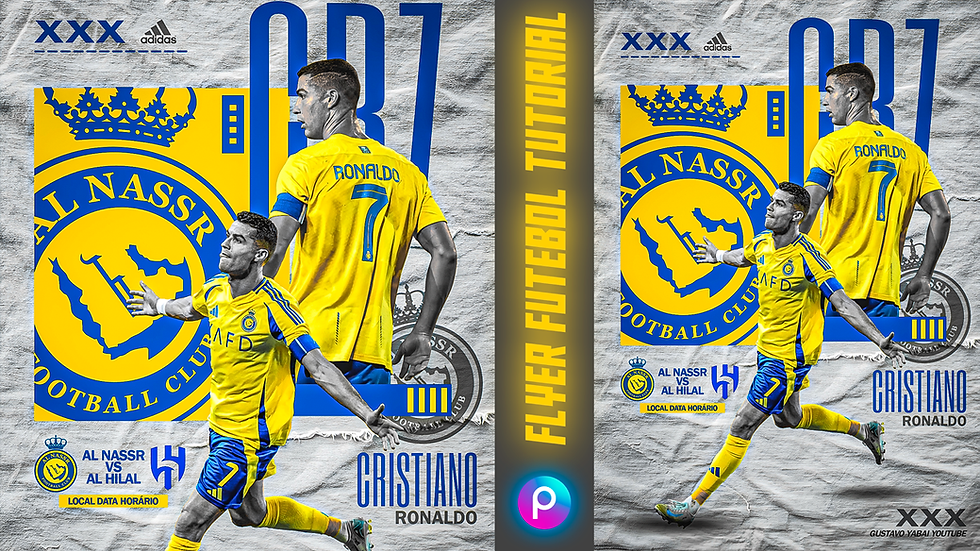 Poster de Futebol para Instagram - Tutorial PicsArt Flyer de Jogador de Futebol