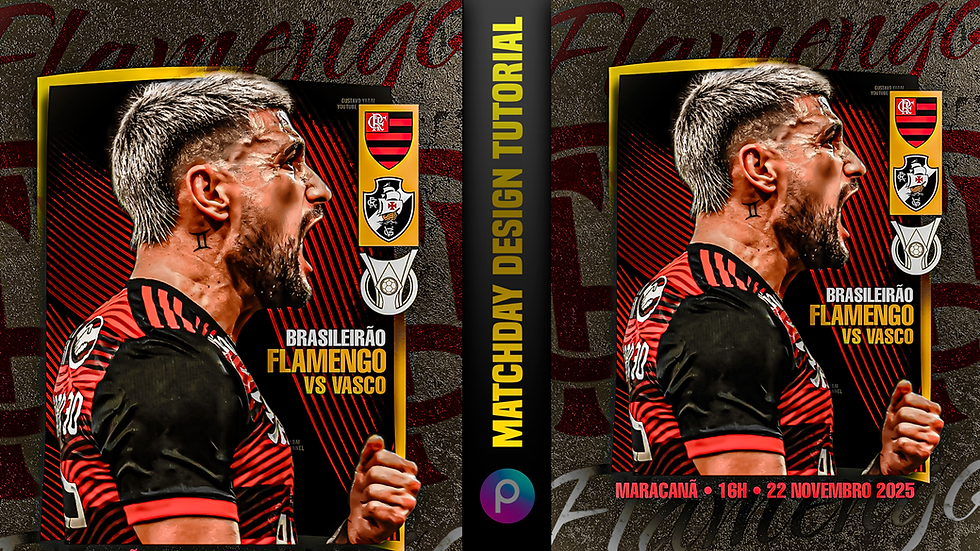 Como Fazer Arte Flyer de DIA DE JOGO Partida de Futebol - Matchday Football Edit PicsArt Design