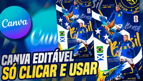 1878 - Flyer de Futebol do Brasil no Canva: Template Editável da Copa do Mundo 2026
