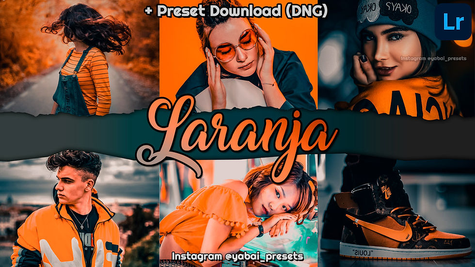 Preset DNG Lightroom | Filtro Gratuito LARANJA para destacar os tons laranjas | iOS, Android e PC