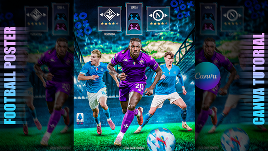 1744 - Como Fazer Flyer de FUTEBOL no Canva Gratuito - Football Poster Tutorial