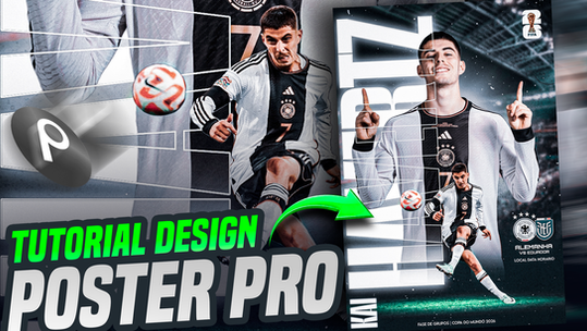 1855 - Como fazer FLYER DE FUTEBOL pelo celular (PicsArt Tutorial) - Germany World Cup 2026