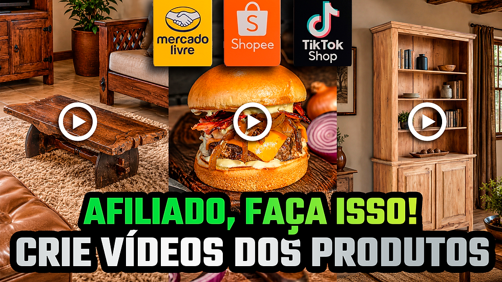 1908 - Como Criar VÍDEOS para AFILIADOS com IA (Shopee, TikTok e Mercado Livre