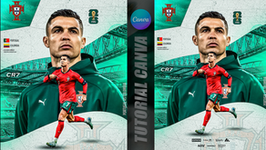 1770 - Como Fazer Flyer de Futebol no CANVA GRATUITO - CR7 Football Poster Tutorial