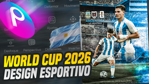 1854 - FLYER DE FUTEBOL PELO CELULAR - Tutorial PicsArt (Copa do Mundo 2026 Argentina)