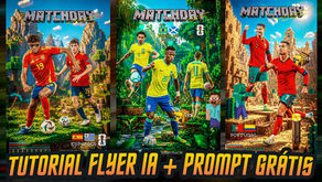 1856 - Tutorial: Flyer Copa do Mundo + Minecraft usando IA e PicsArt (Grátis)