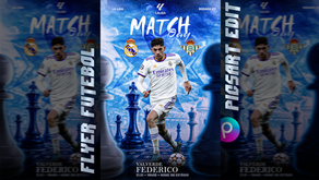 1754 - Como Fazer FLYER de Jogador de Futebol no Celular | Tutorial PicsArt Football Poster
