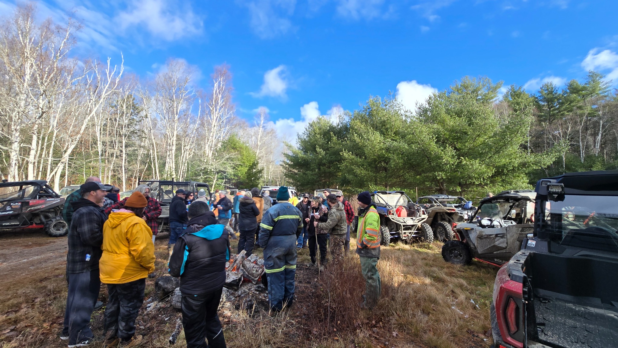 Riders gathered for a charity rally