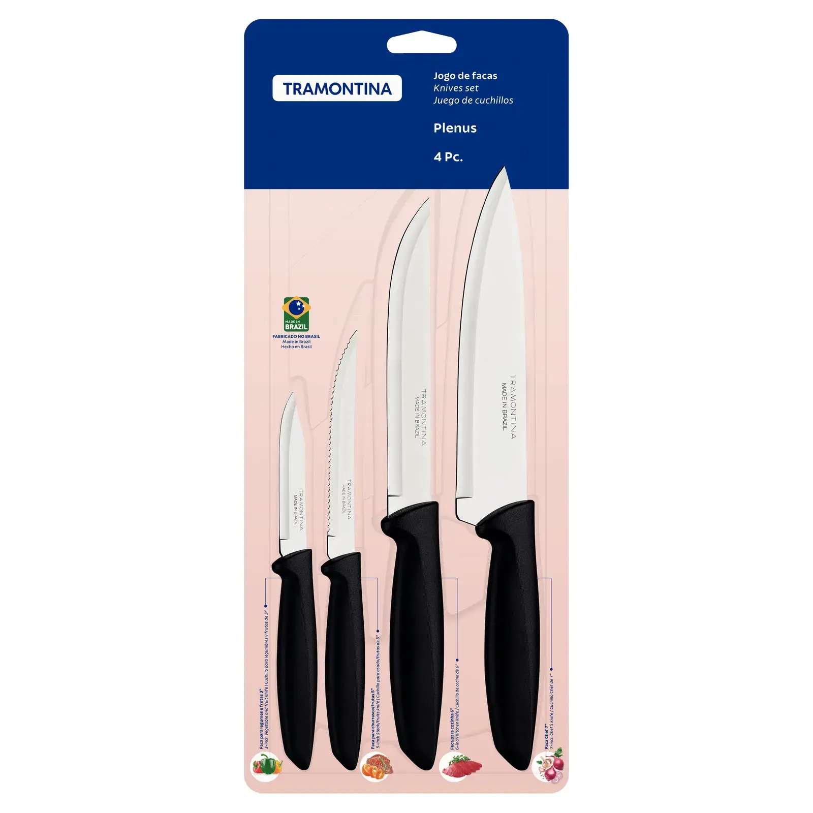 TRAMONTINA Juego De 4 Cuchillos PLENUS SKU 23498064