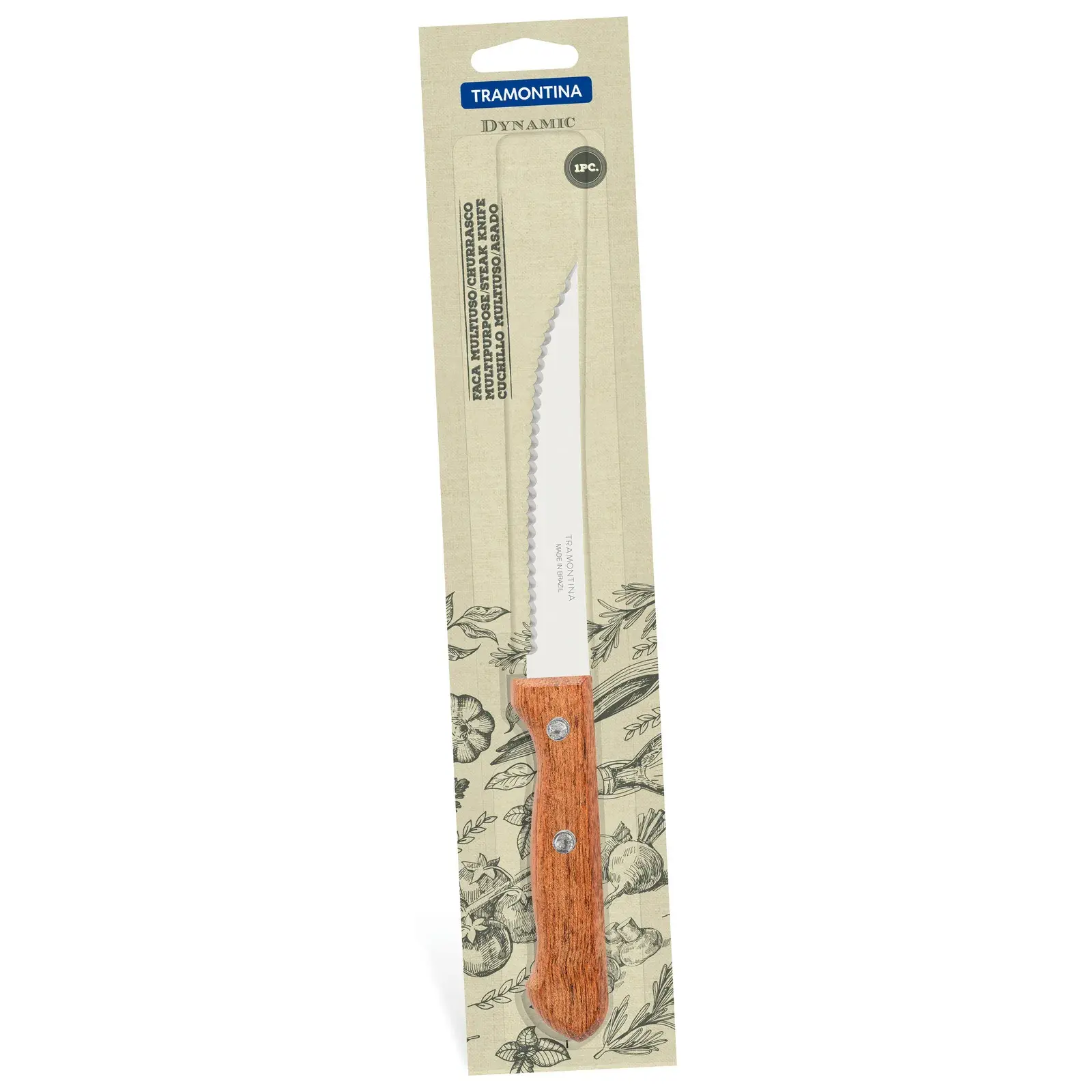 TRAMONTINA Cuchillo Para Asado, Frutas DYNAMIC, Acero Inoxidable 5" SKU 22312105