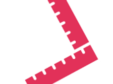 Pink Measuring Ruler Icon