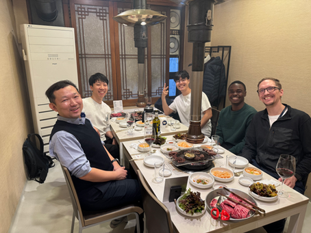 Celebrating Jun-Yeong's and Jongseong's latest ACS Nano paper over some excellent Korean BBQ