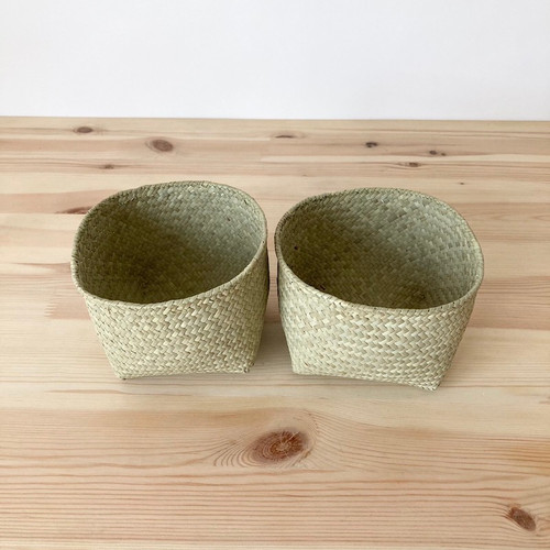 収納 かご ボックス バスケット 小物入 水草フルナ 正方形 小サイズ W7