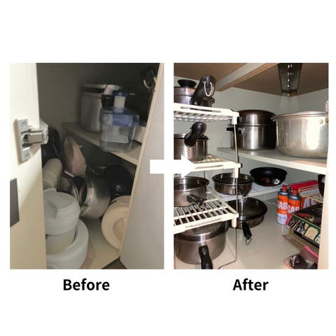 整理収納片付け訪問サポートBefore&Afterキッチン：鍋収納