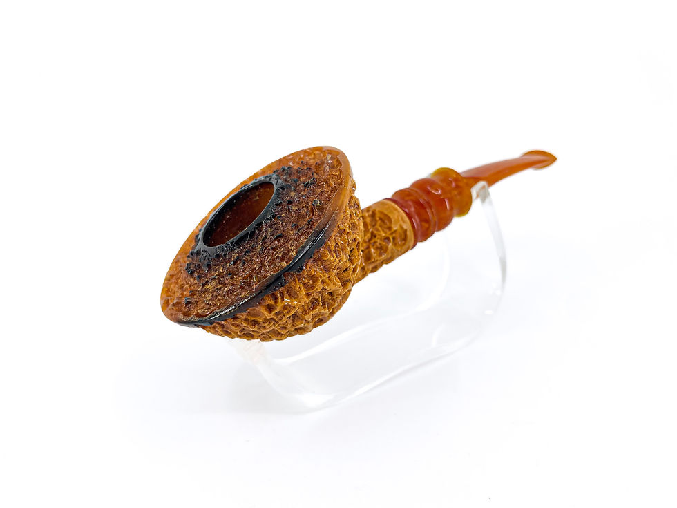 Thumbnail: S.Yanik Meerschaum Pipe Hand Carved Calcine Colored Smoking Pipe