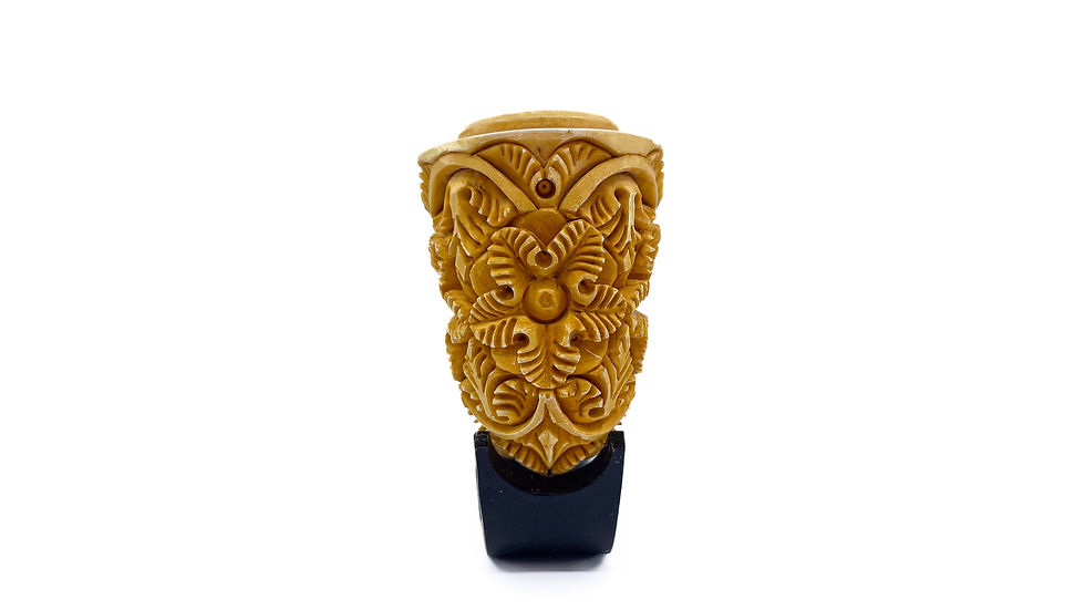 Thumbnail: Half Bent with Floral Ornament Smoking Pipe