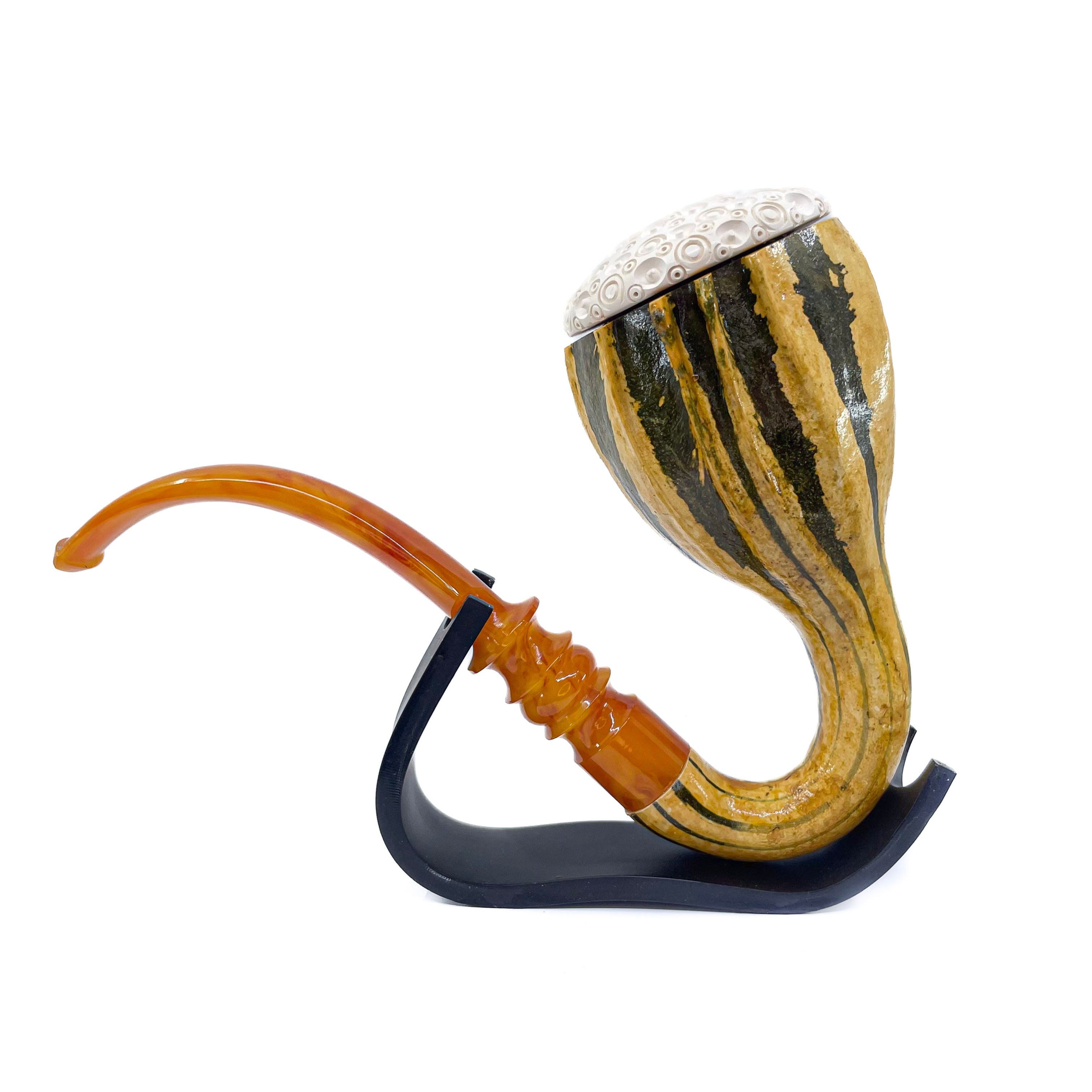 Calabash Smoking Pipe, Real Gourd Body
