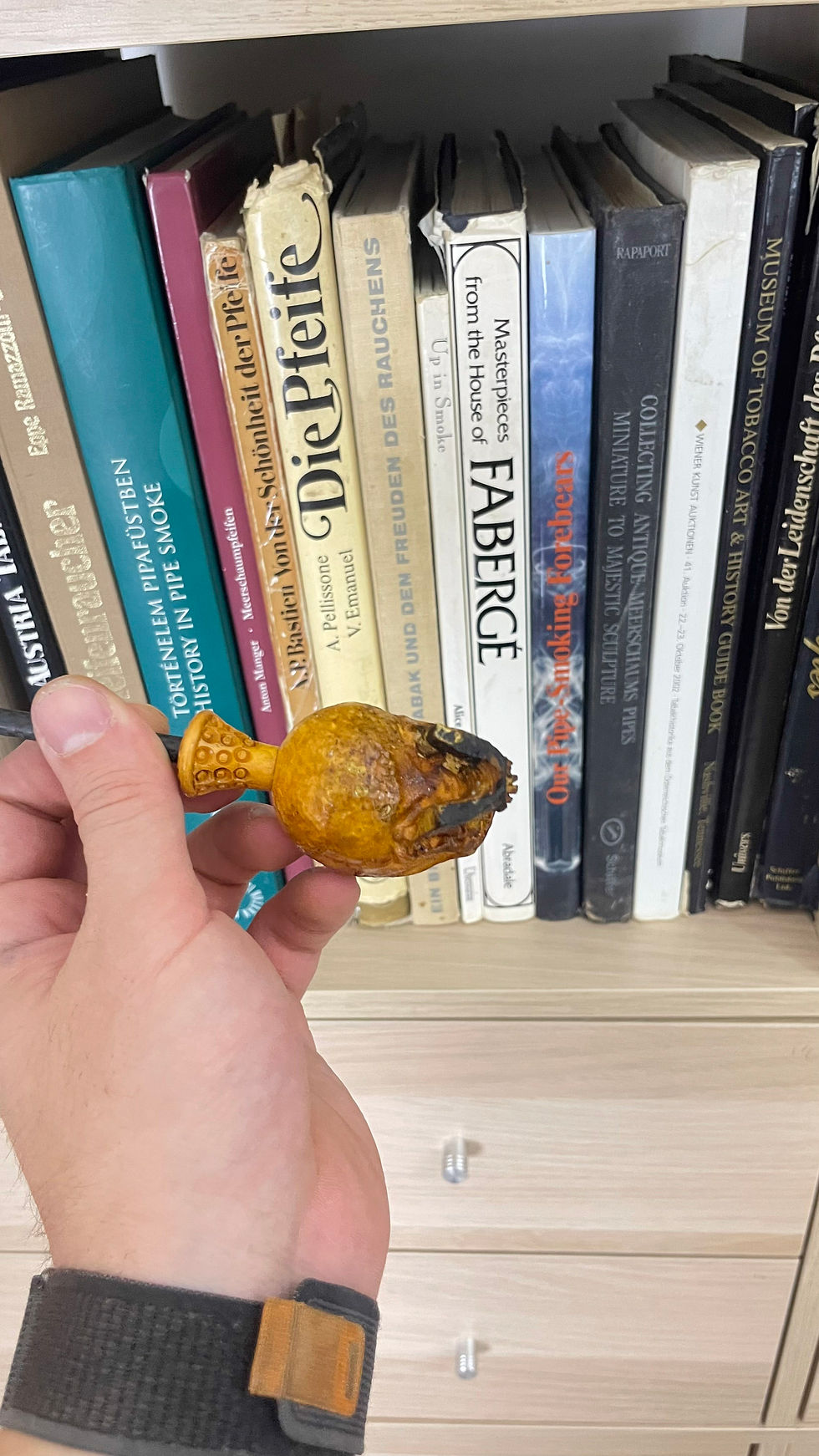Thumbnail: Churchwarden Skull Smoking Pipe
