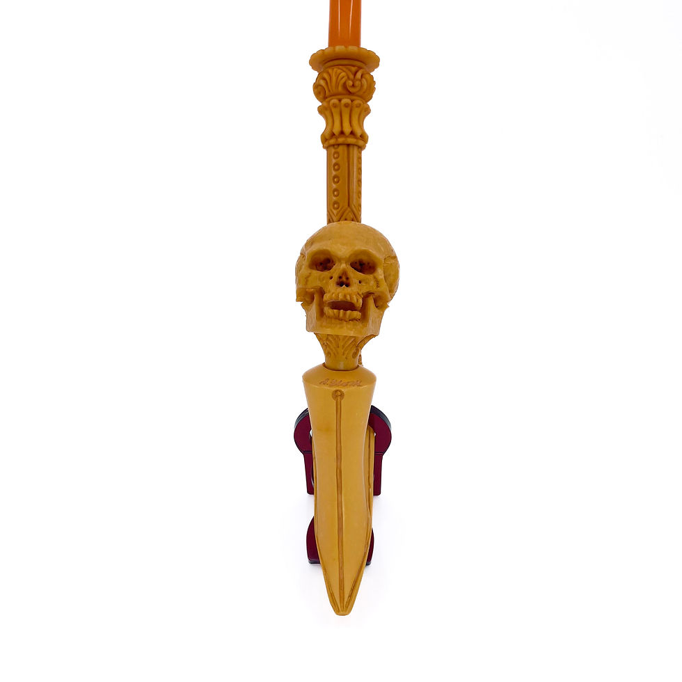Thumbnail: Churchwarden Skull Smoking Pipe with Tamper