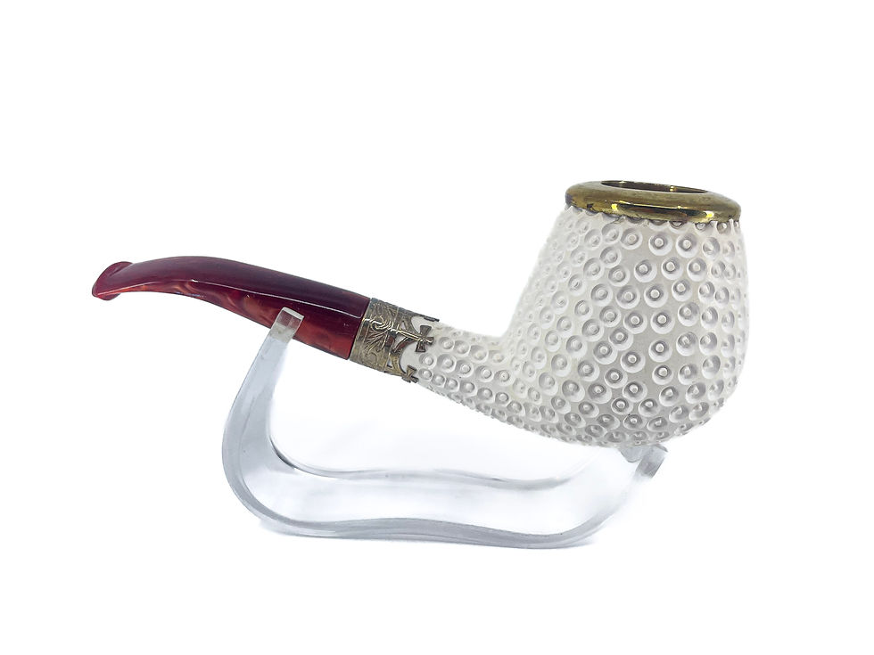 縮圖：S.Yanik Meerschaum Pipe  Brandy Smoking Pipe with Silver Ring