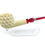 Thumbnail: S.Yanik Meerschaum Pipe Hand Carved Lattice Billiard Smoking Pipe with Case