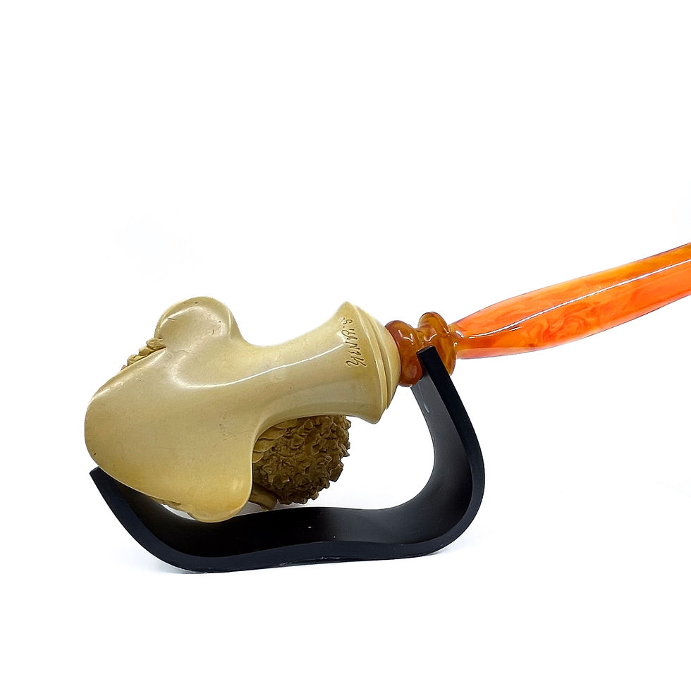 縮圖：S.Yanik Meerschaum Pipe Slave Smoking Pipe, Handcarved Tobacco Pipe