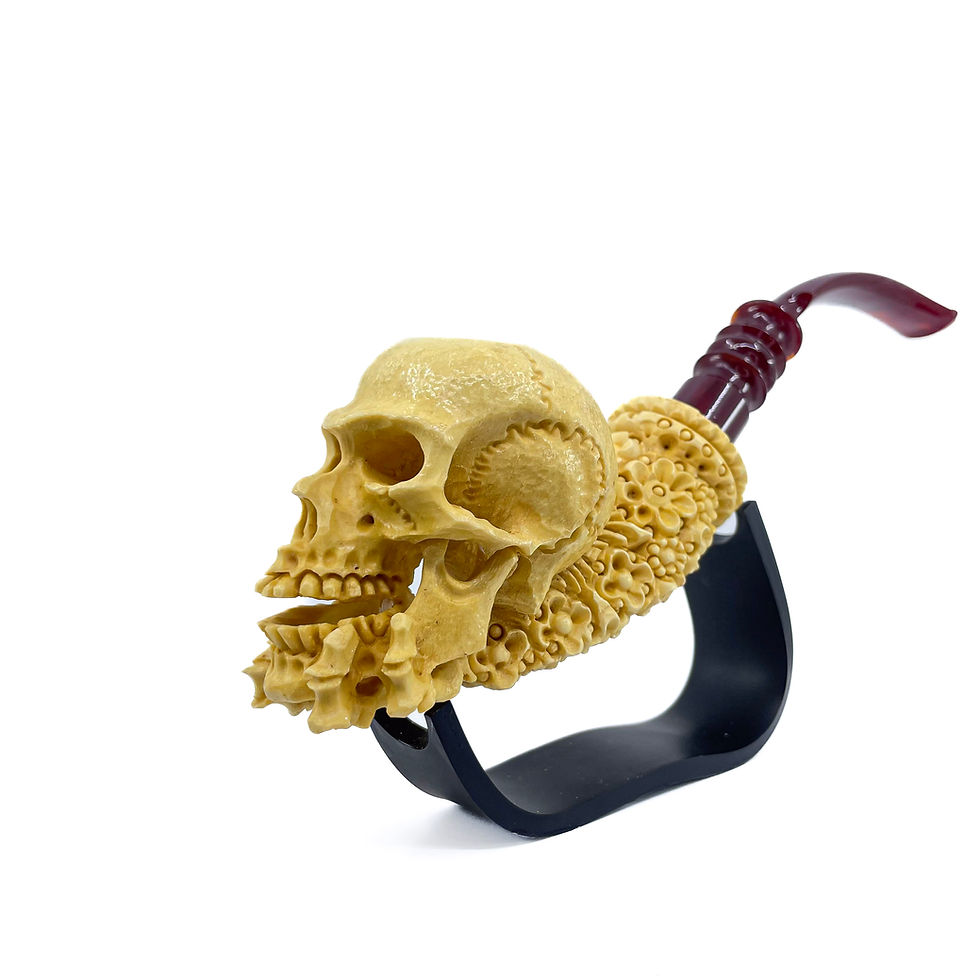 Thumbnail: Bone Hand Holding Skull Smoking Pipe