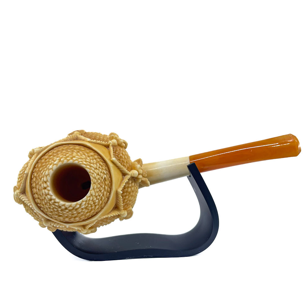 縮圖：S.Yanik Meerschaum Pipe African Warrior Smoking Pipe