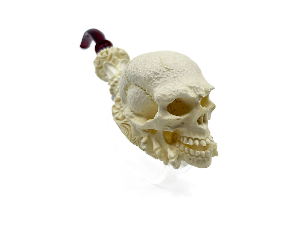 Thumbnail: S.Yanik Meerschaum Pipe Skull Smoking Pipe
