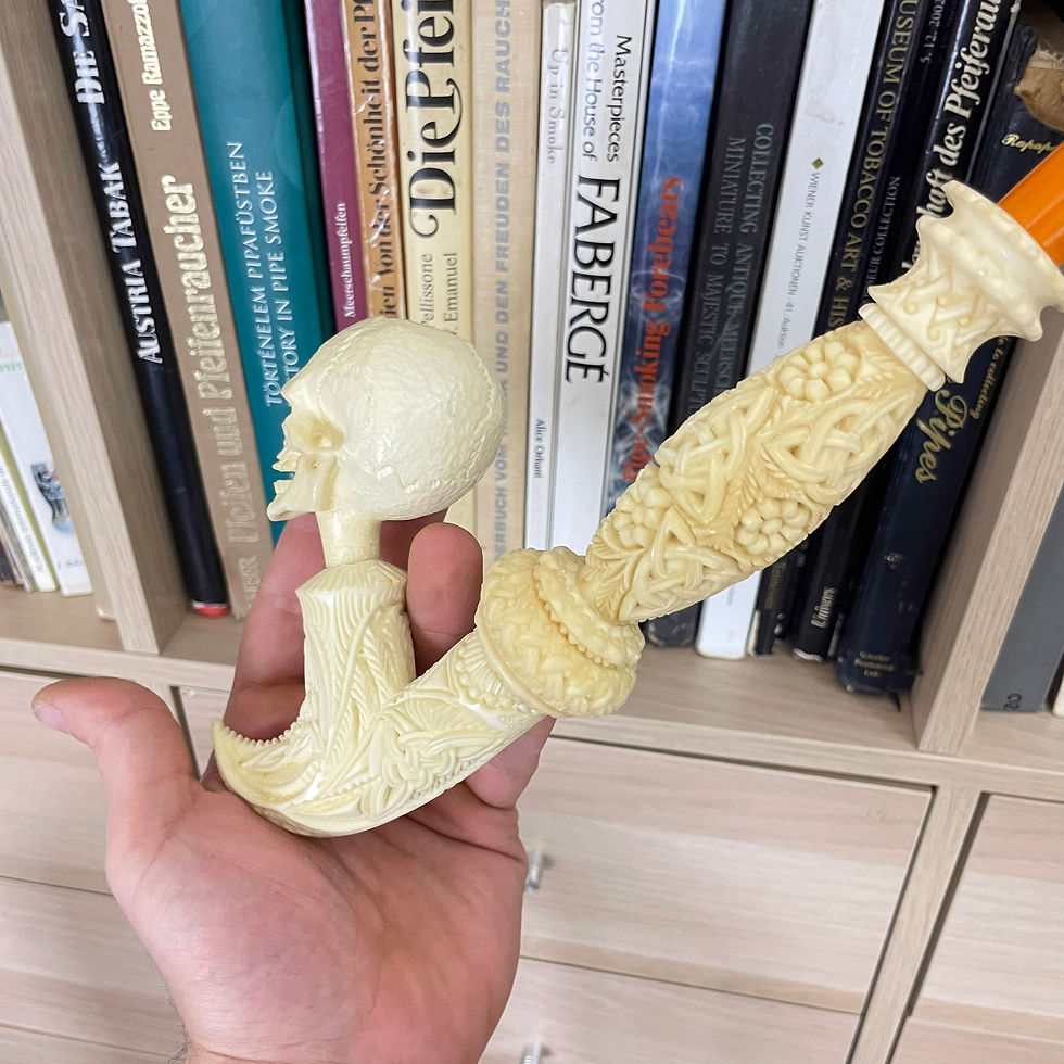 Thumbnail: Churchwarden Skull Smoking Pipe