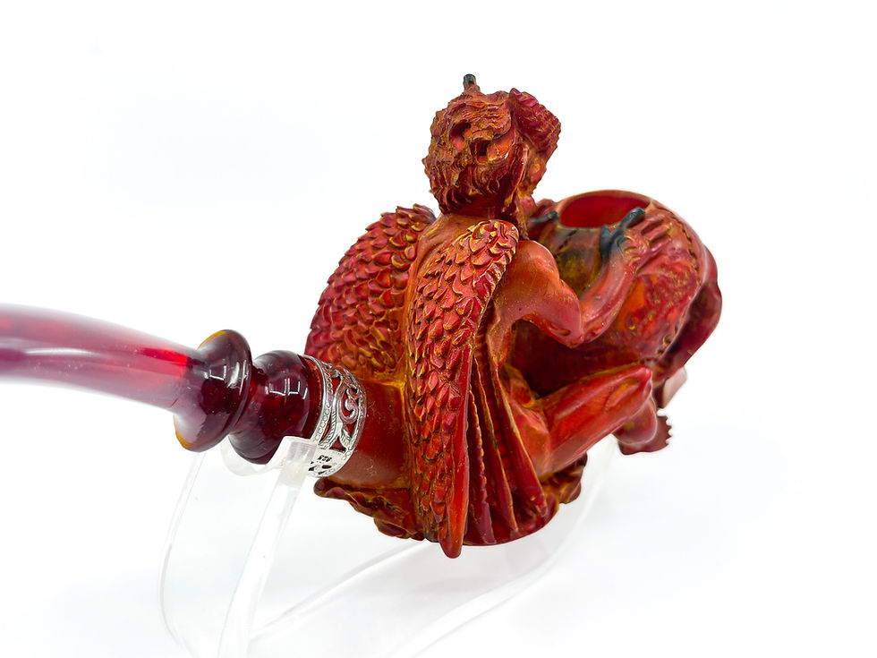 縮圖：S. Yanik Meerschaum Pipe Hand Carved Devil Drummer Smoking Pipe