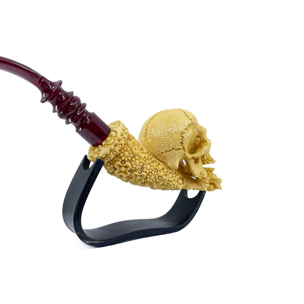 Thumbnail: Bone Hand Holding Skull Smoking Pipe