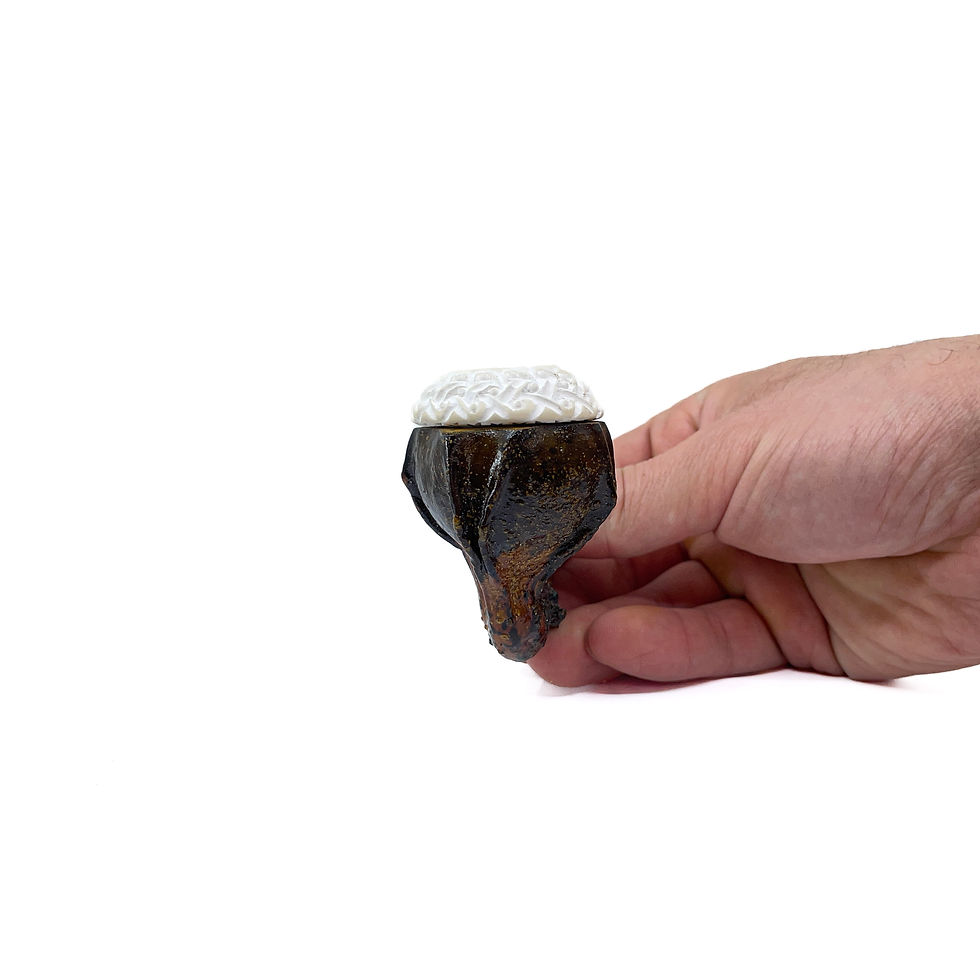 縮圖：S.Yanik Meerschaum Pipe Calabash Smoking Pipe, Real Gourd Body