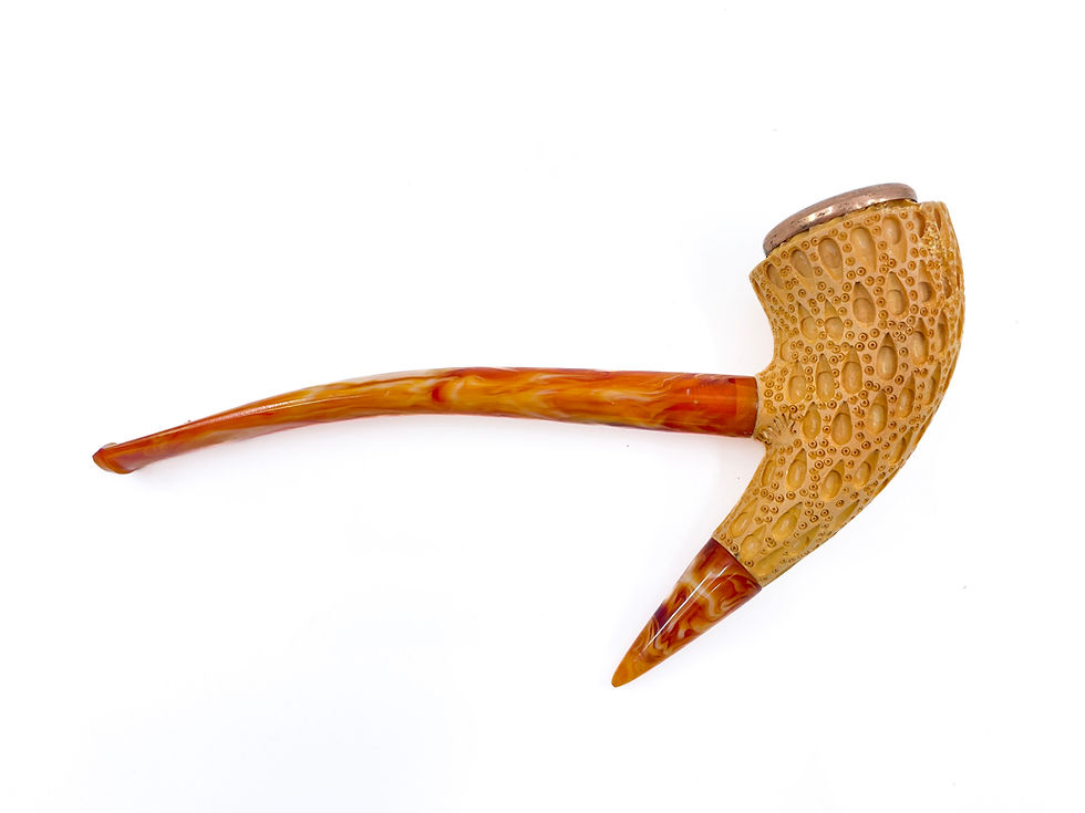 縮圖：Freehand Lattice Ornament Smoking Pipe