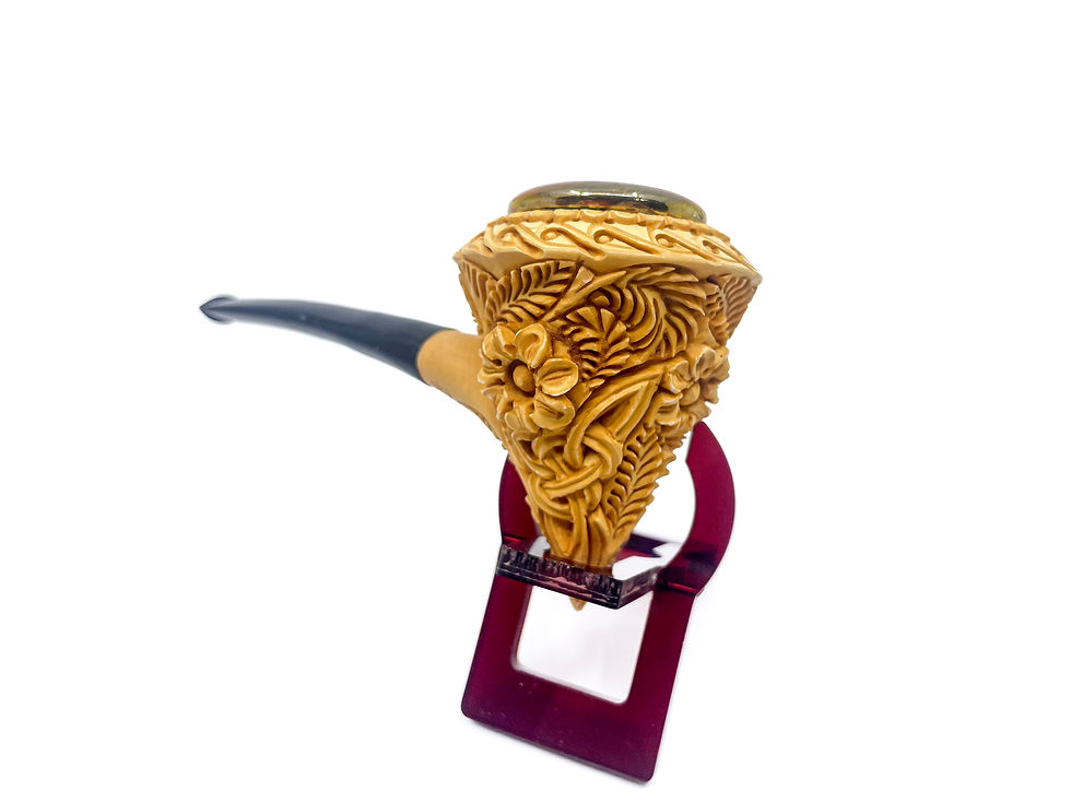 縮圖：S.Yanik Meerschaum Pipe Freehand with Celtic Ornament Smoking Pipe