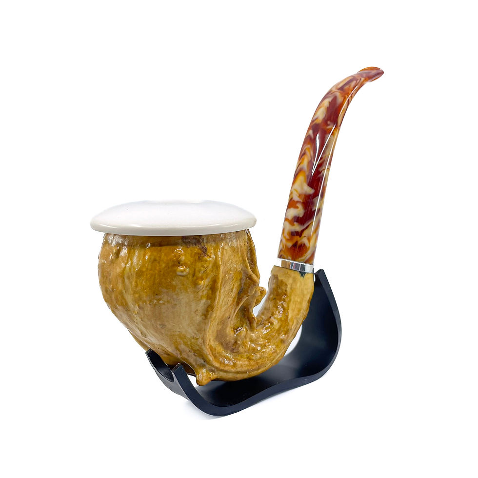 縮圖：Calabash Smoking Pipe, Real Gourd Body